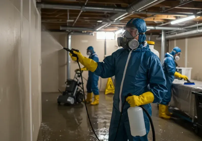 Basement Sanitization and Antimicrobial Treatment process in Stamford, NY