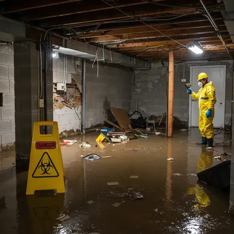 Flooded Basement Electrical Hazard in Stamford, NY Property